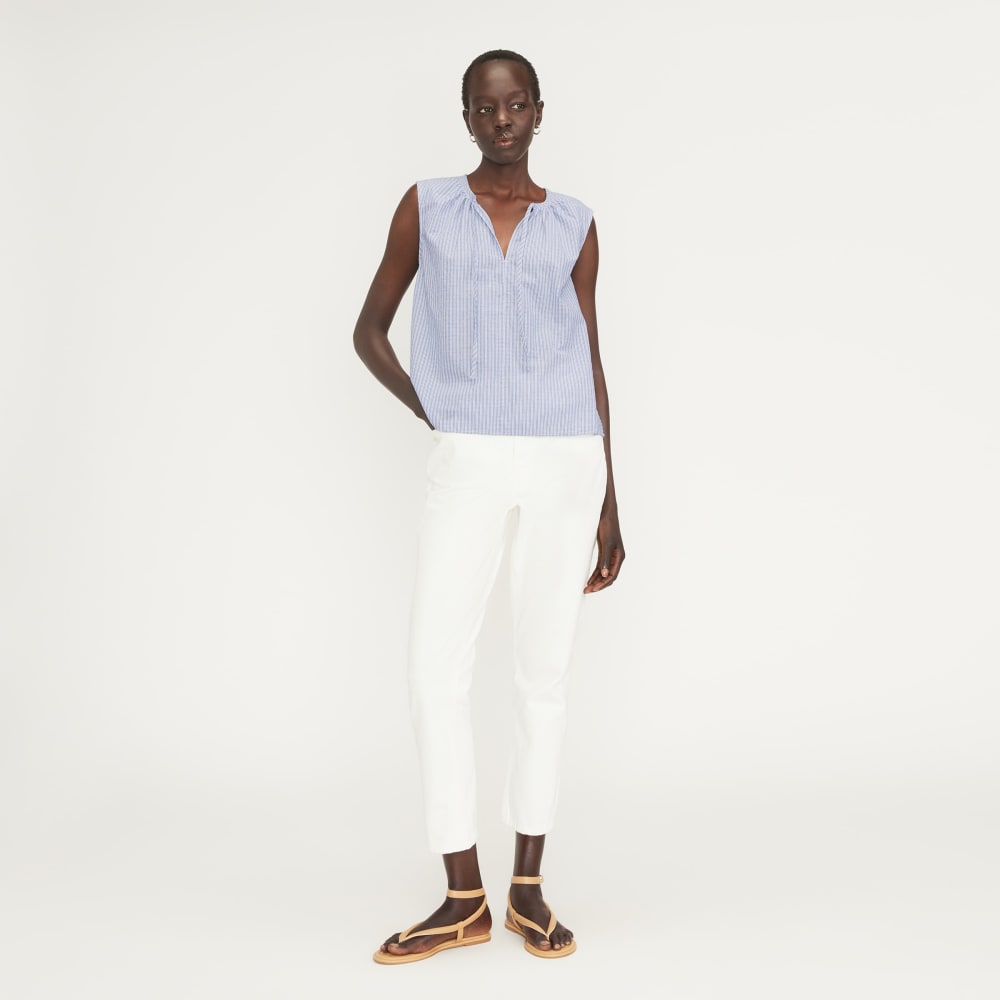 womens-gathered-tie-front-top-mazarine-blue-white