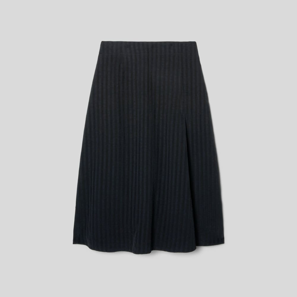 womens-city-stripe-midi-skirt-black | alt