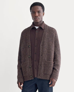 The Cloud Relaxed Cardigan | Heathered Burgundy