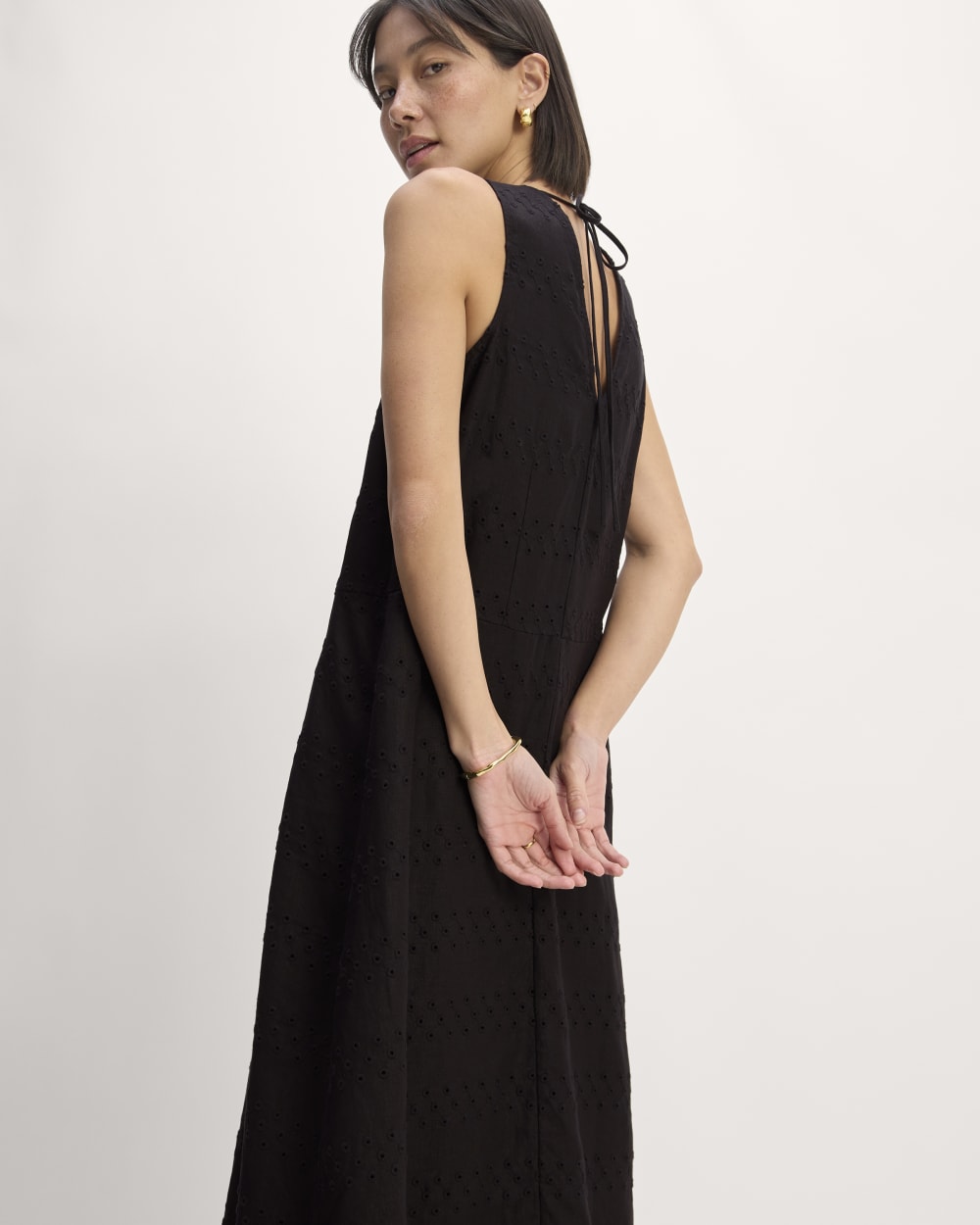 The Linen Eyelet Maxi Dress | Black Eyelet Everlane The Linen Eyelet Maxi Dress | Black Eyelet Everlane