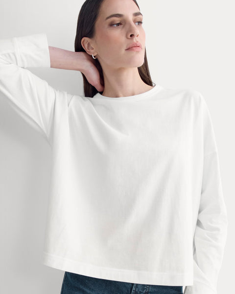 Oversized Boxy Crew in Essential Cotton | White – Everlane