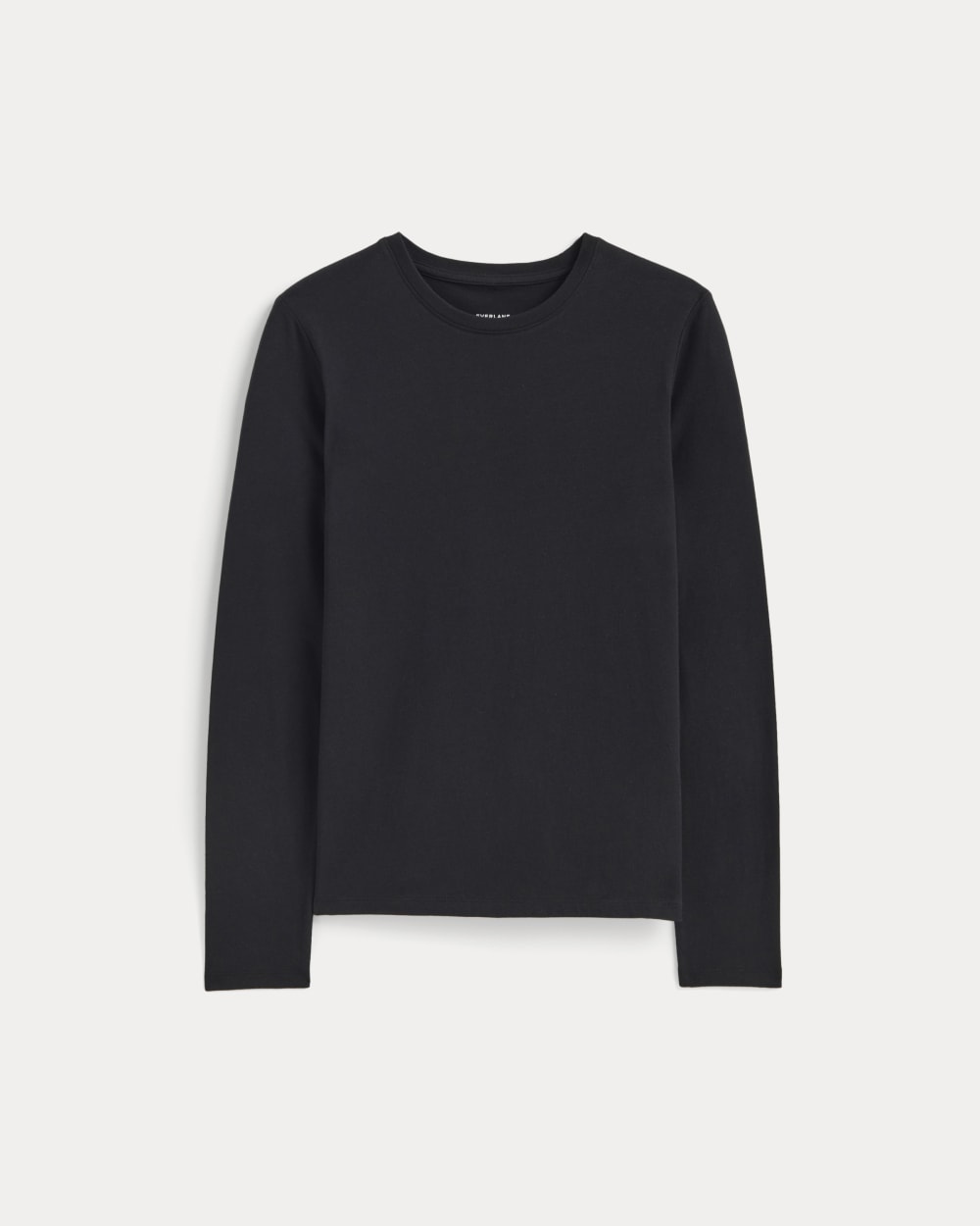 womens-essential-slim-long-sleeve-crew-black | alt
