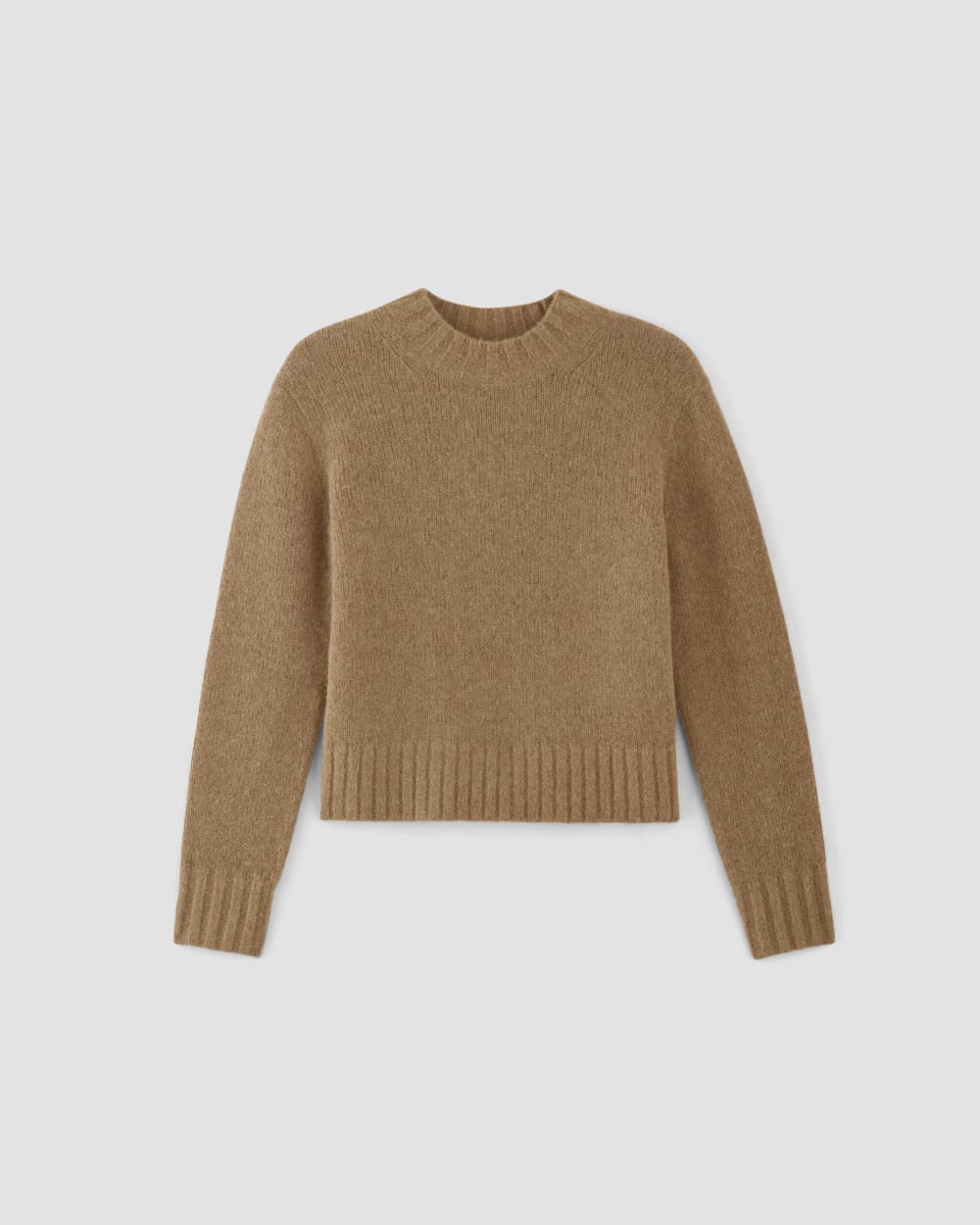 トップス [H BEAUTY&YOUTH] WOOL ALPACA CREW KNIT The Alpaca Cropped Crewneck Sweater | Tiger's Eye – Everlane