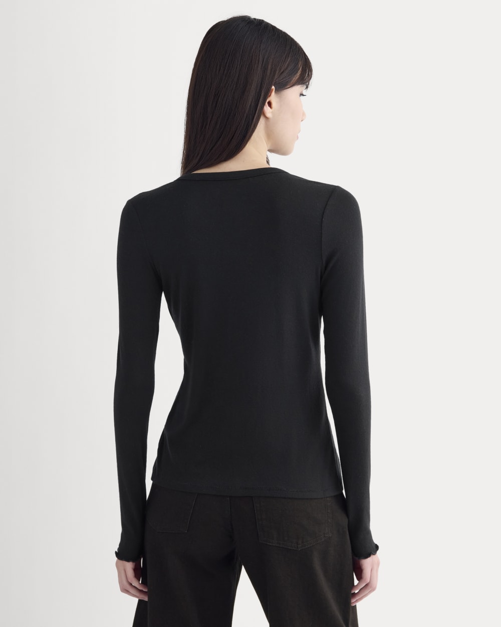 Sheer V-Neck Cardigan in Butterluxe | Black – Everlane