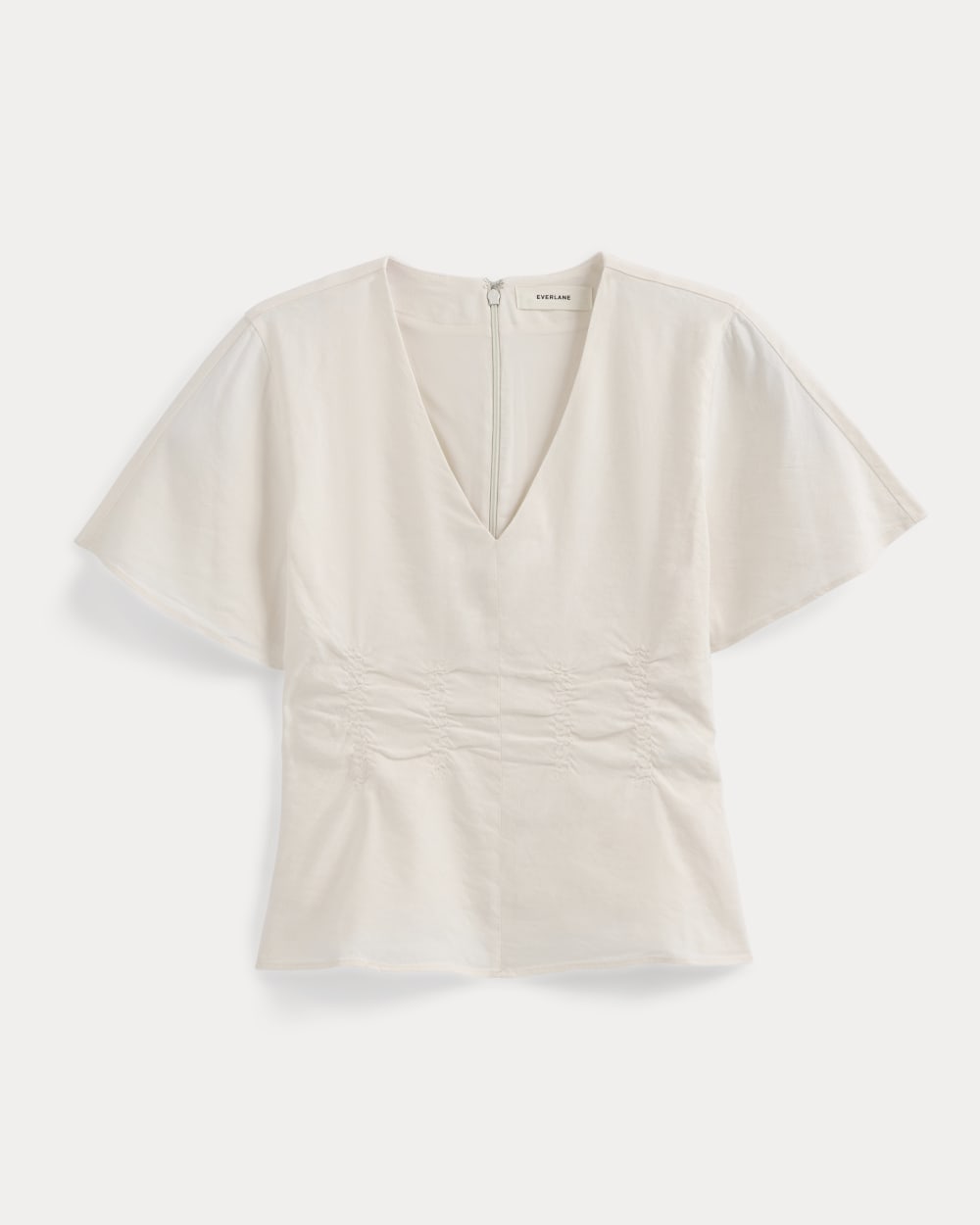 womens-cinched-top-in-stretch-linen-bone | alt