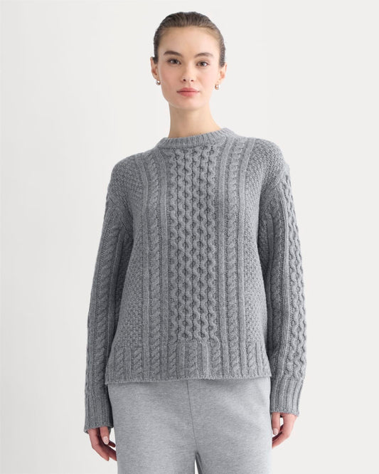 womens-cable-sweater-in-luxe-merino-heathered-mid-grey | primary