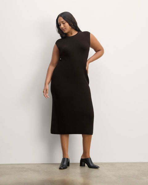 The Midi Dress in Everyday Cotton | Black  Everlane