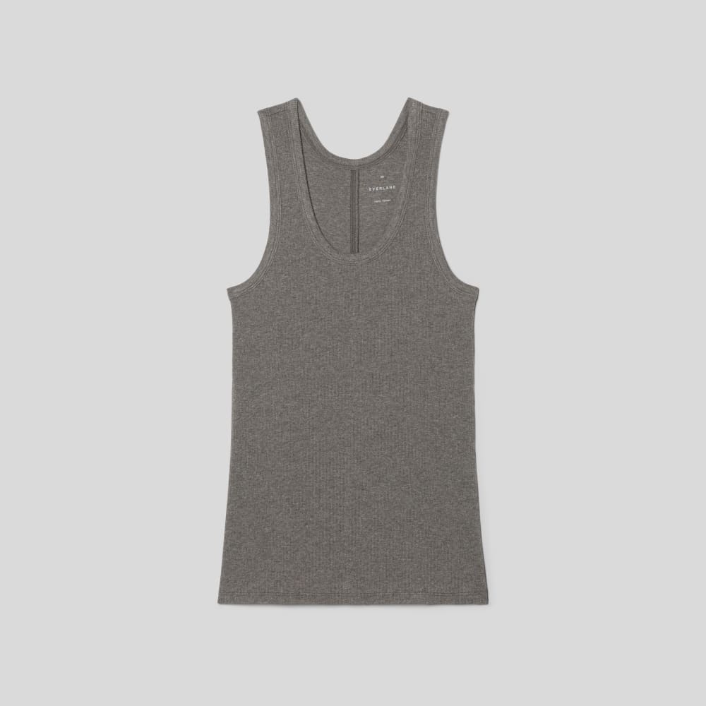 The Luxe Rib Tank | Heathered Fatigue – Everlane