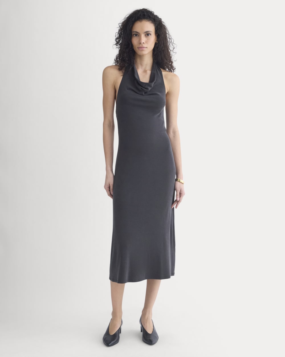 Cowlneck Halter Dress in Butterknit
