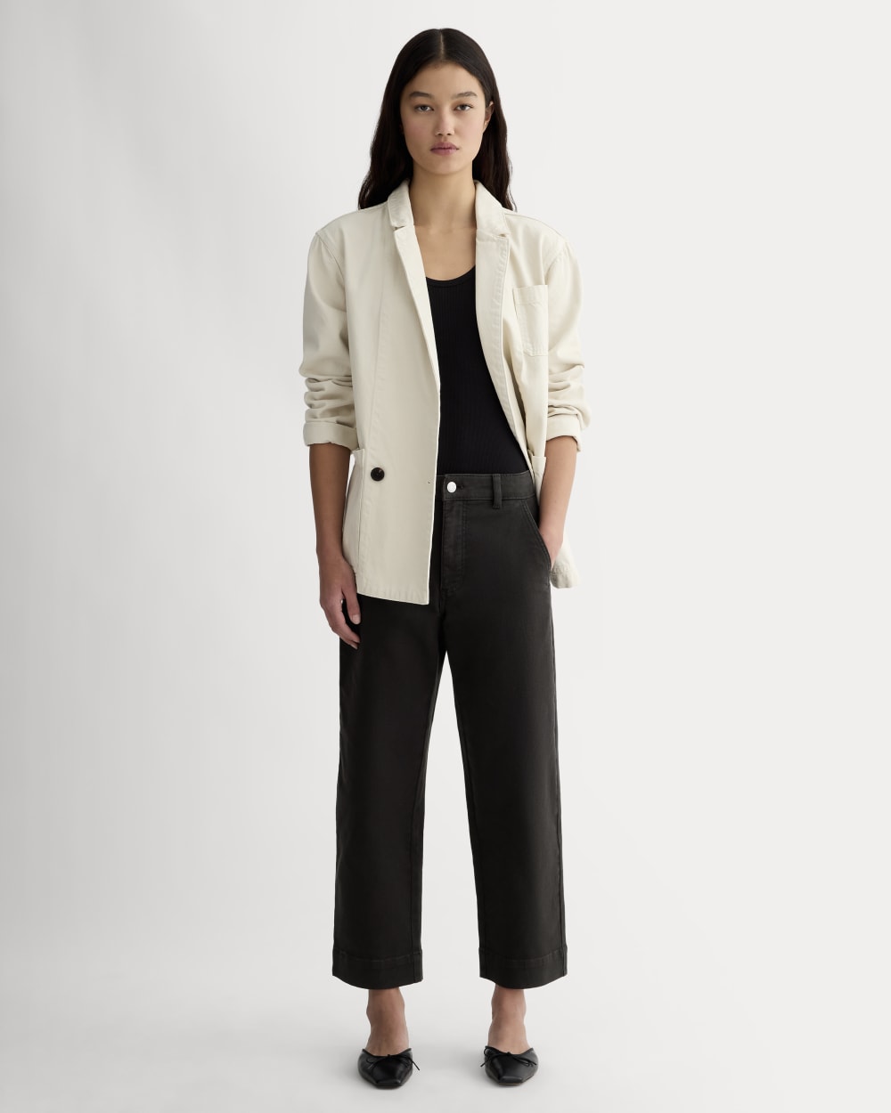 womens-twill-utility-straight-leg-pant-black | primary