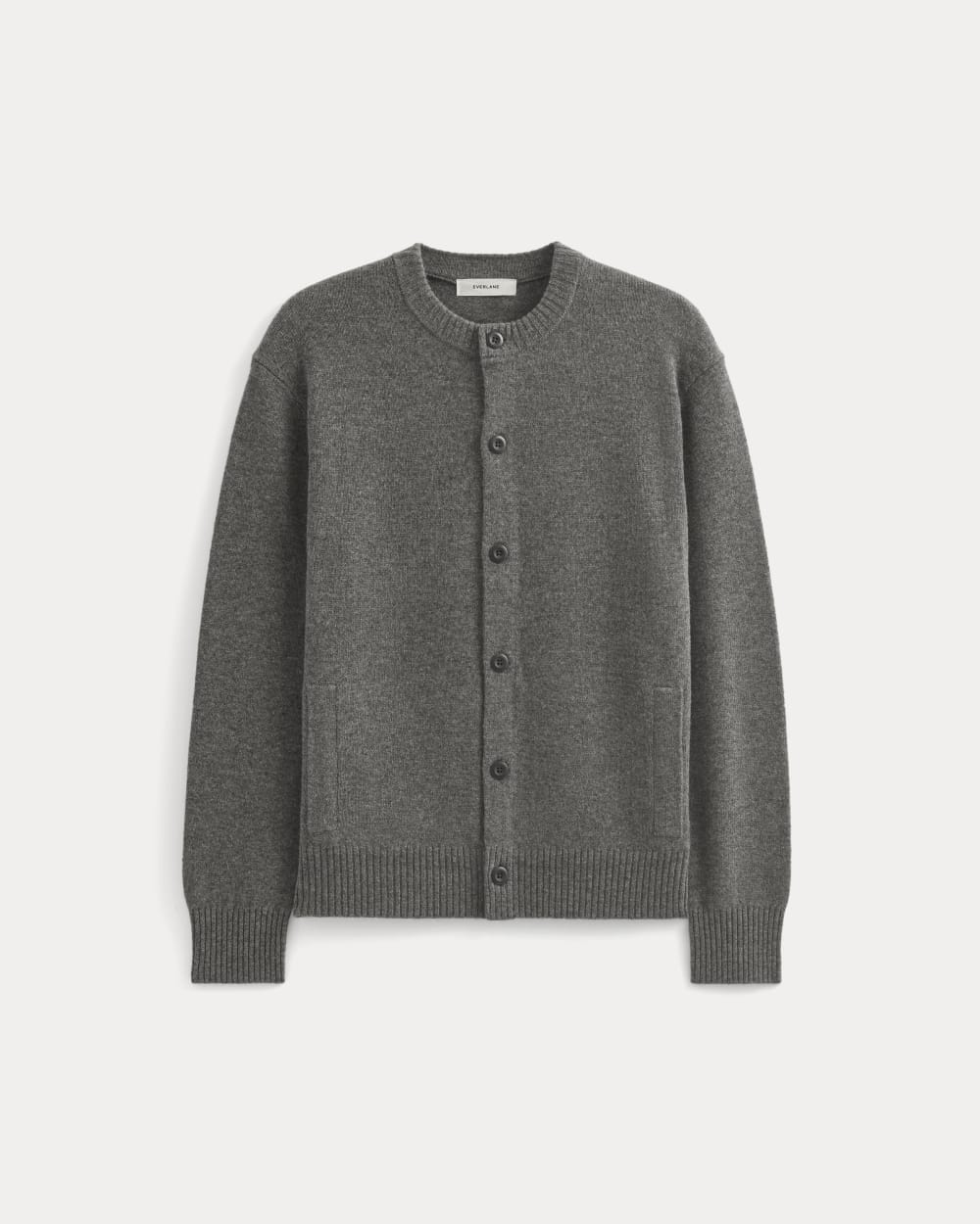 mens-luxe-merino-crew-cardigan-heathered-charcoal | alt