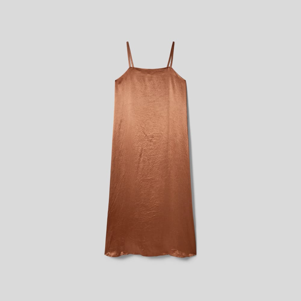 The Satin Square-Neck Slip Dress | Carob Brown Everlane The Satin Square-Neck Slip Dress | Carob Brown Everlane