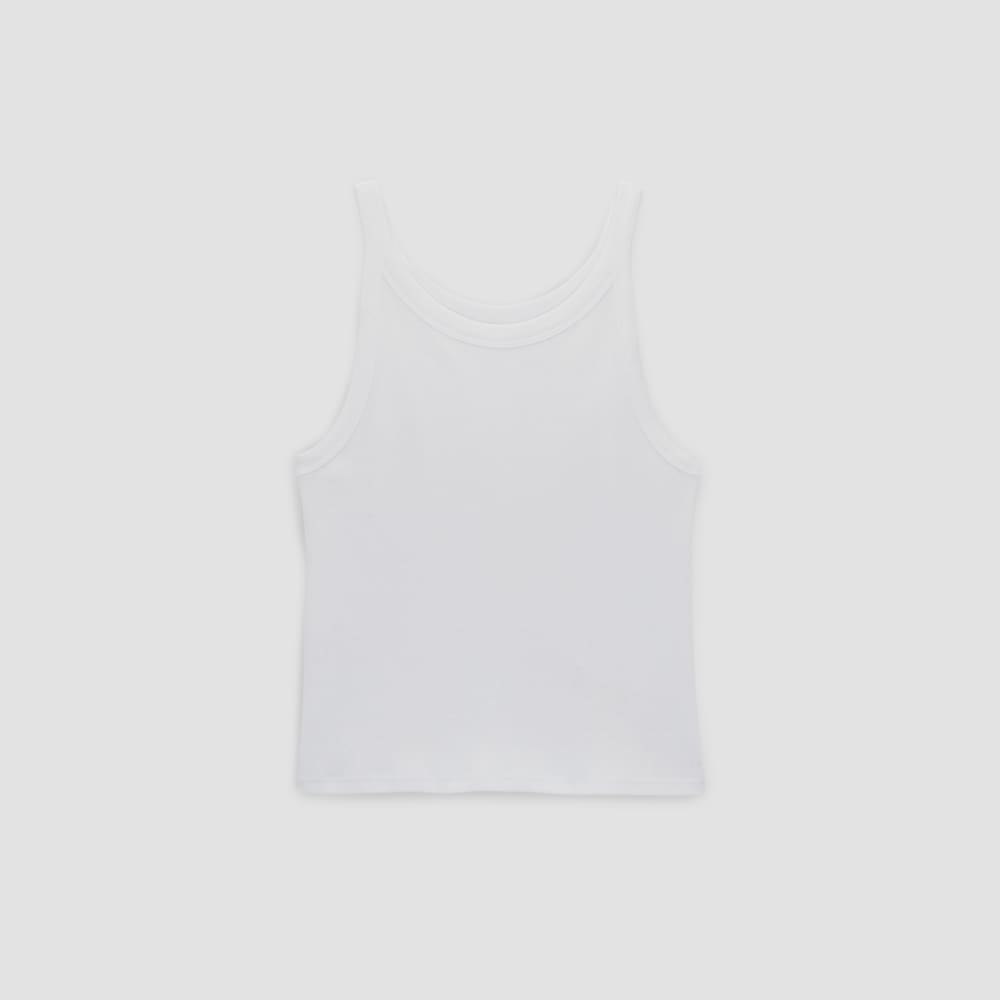 The Supima® Micro-Rib Cropped Tank | White – Everlane