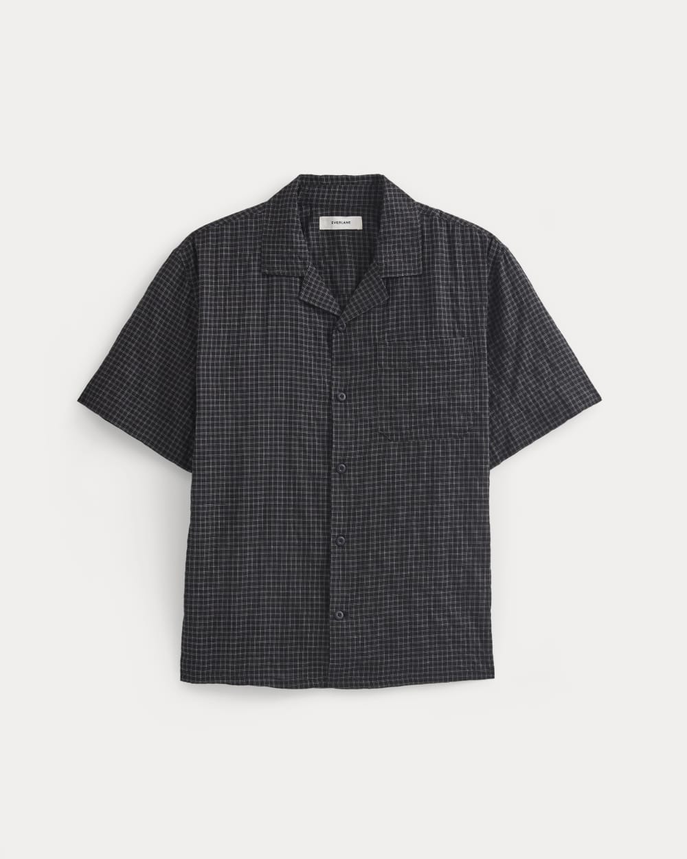 mens-textured-voile-resort-shirt-black-plaid | alt