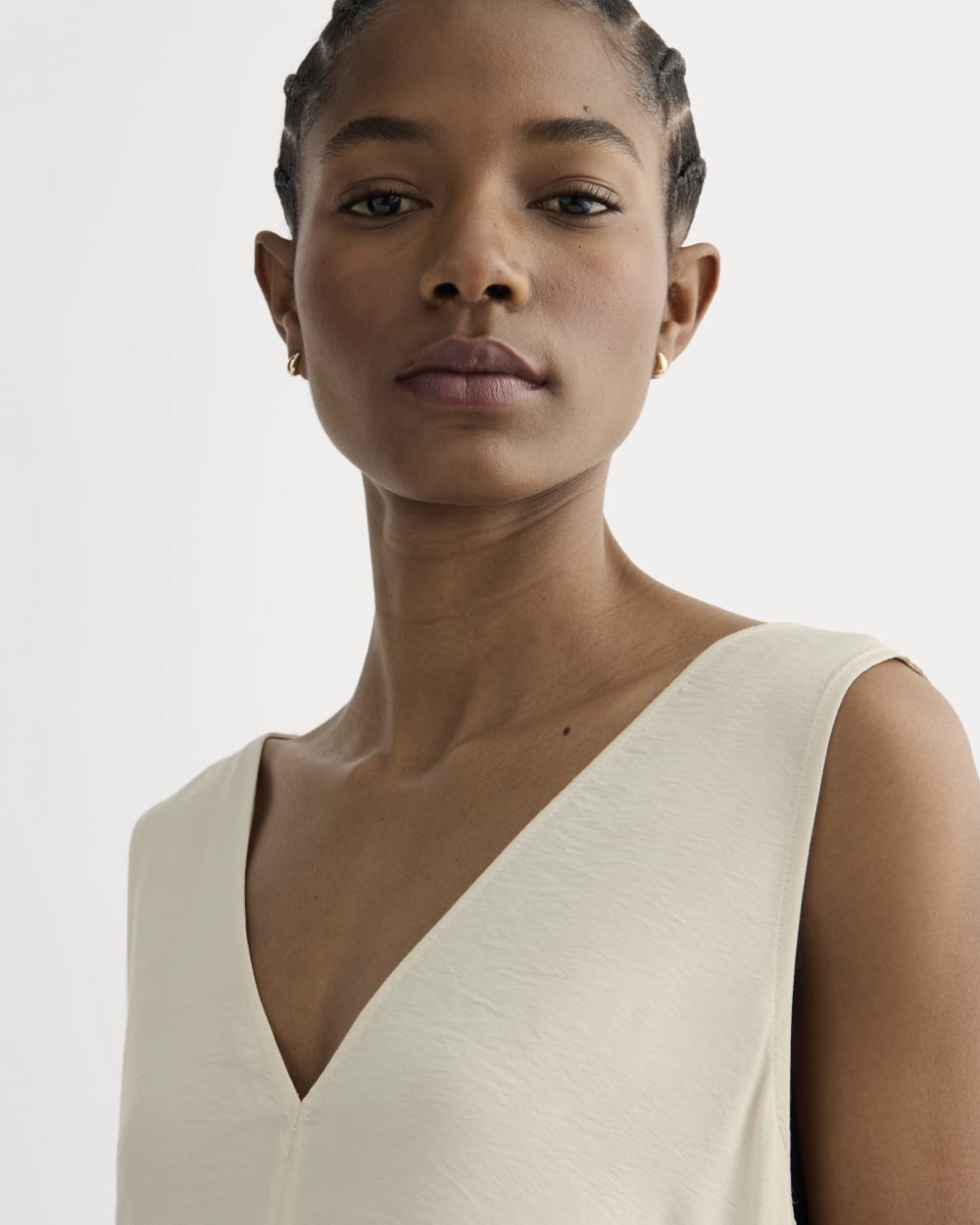 The V-Neck Dress in SoftLuxe | Sandshell Everlane The V-Neck Dress in SoftLuxe | Sandshell Everlane