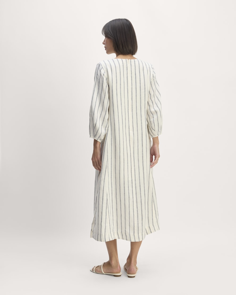 The Linen A-Line Midi Dress