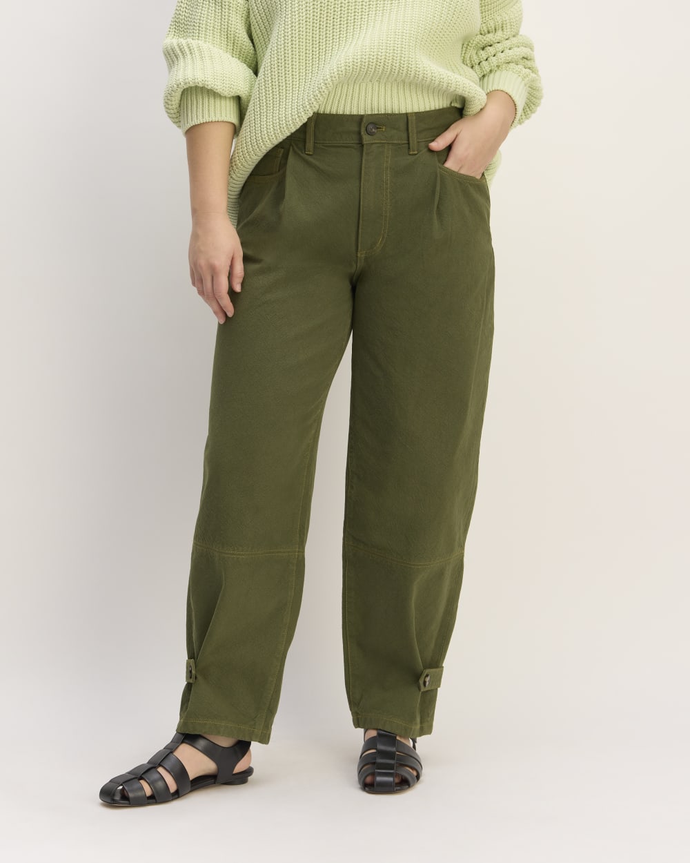 The Everlane x Marques' Almeida Canvas Oversized Barrel Pant | Deep Mo