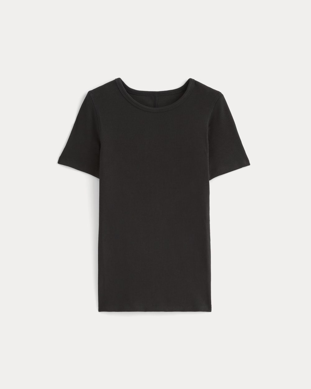 womens-supima-micro-rib-crew-black | alt