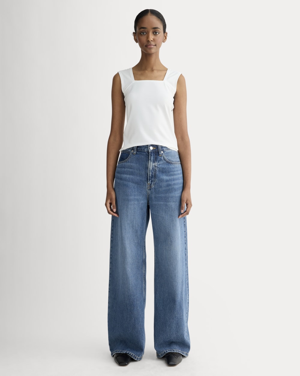 The Form Square-Neck Tank | White – Everlane