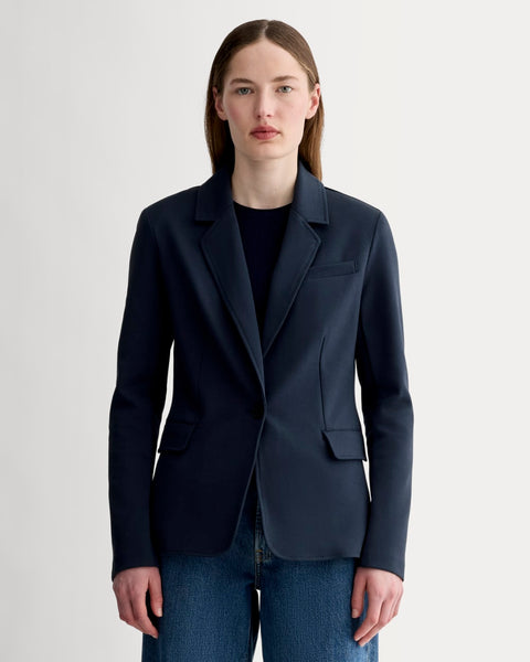 Everlane Dream Blazer In Navy, Size XXS, Cotton