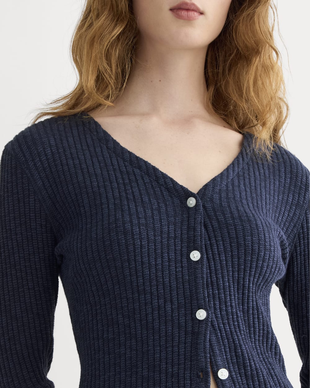 Micro Rib Cardigan The Cozy Rib Cardigan | Navy – Everlane