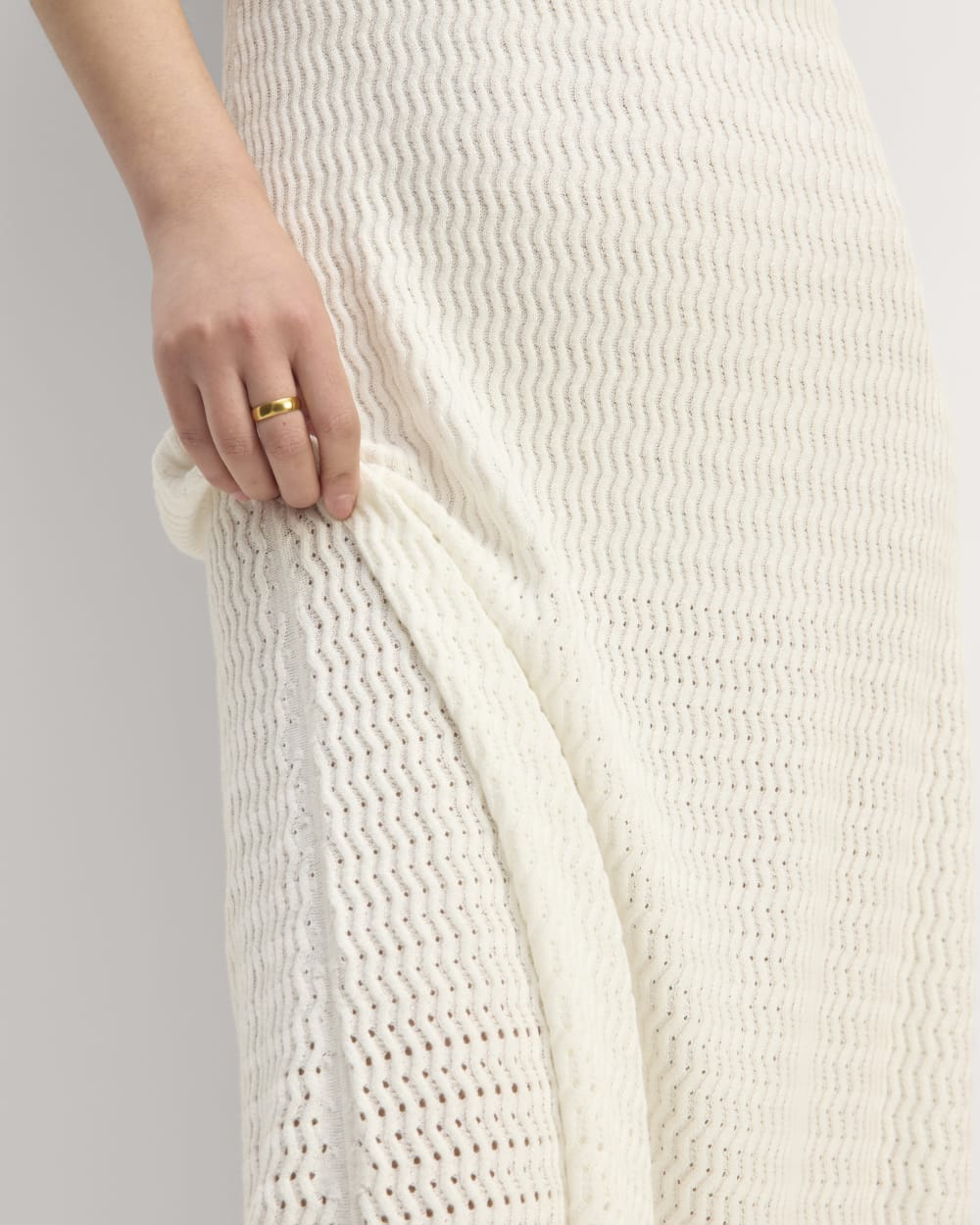 The Crochet Knit Tank Dress | Bone Everlane The Crochet Knit Tank Dress | Bone Everlane