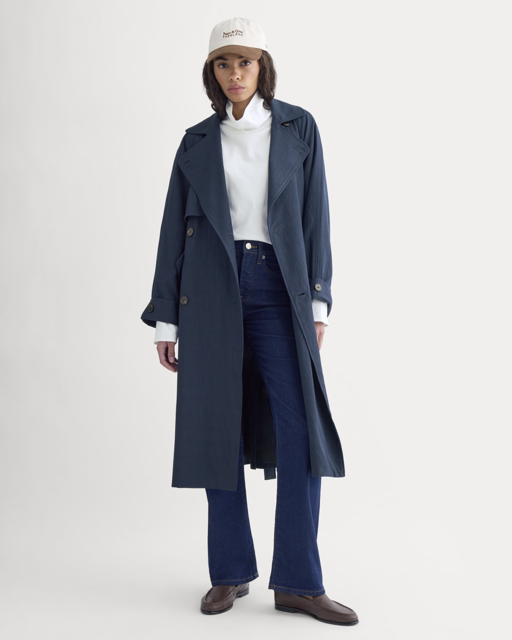 Drapey Twill Trench | Navy – Everlane