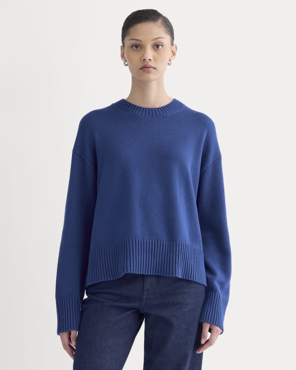 The Boxy Sweater in Everyday Cotton | Black