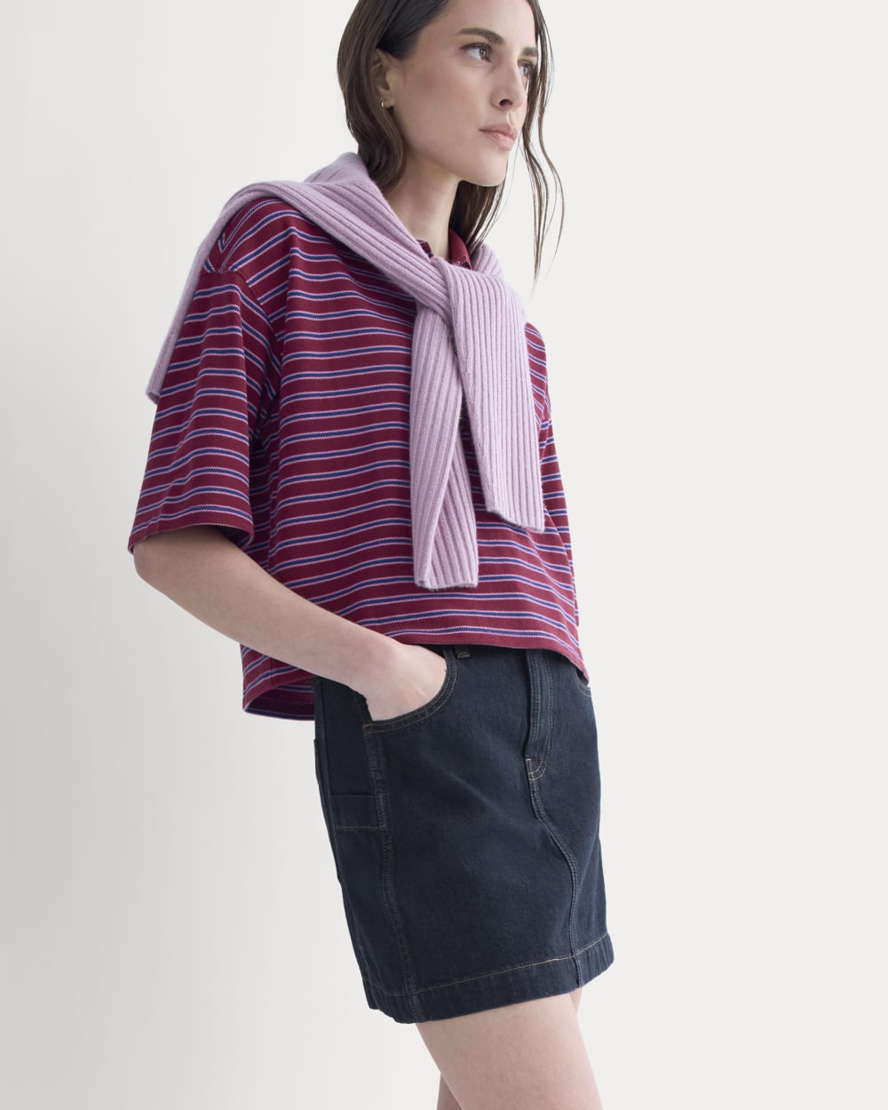 Denim Utility Mini Skirt