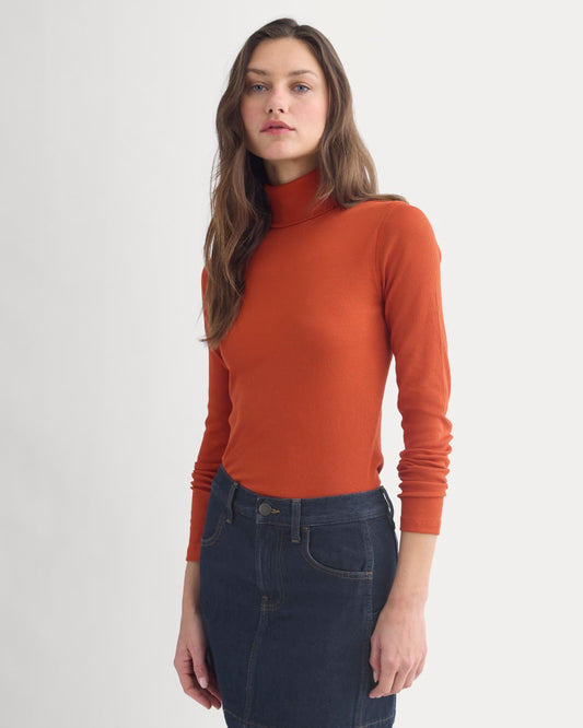 womens-supima-rib-turtleneck-rust | primary