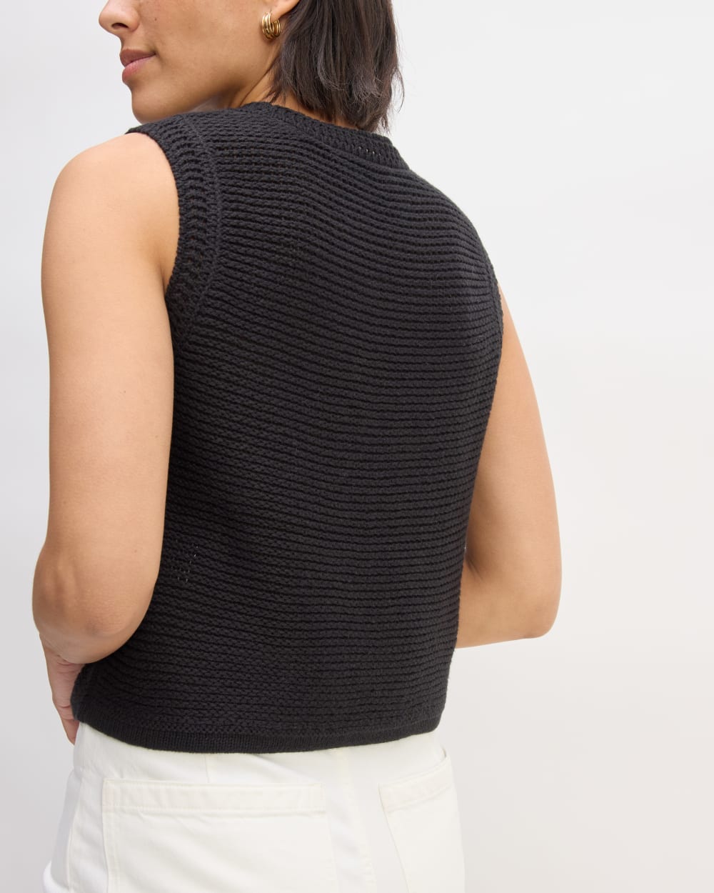 The Organic Cotton Open-Stitch Tank | Black – Everlane