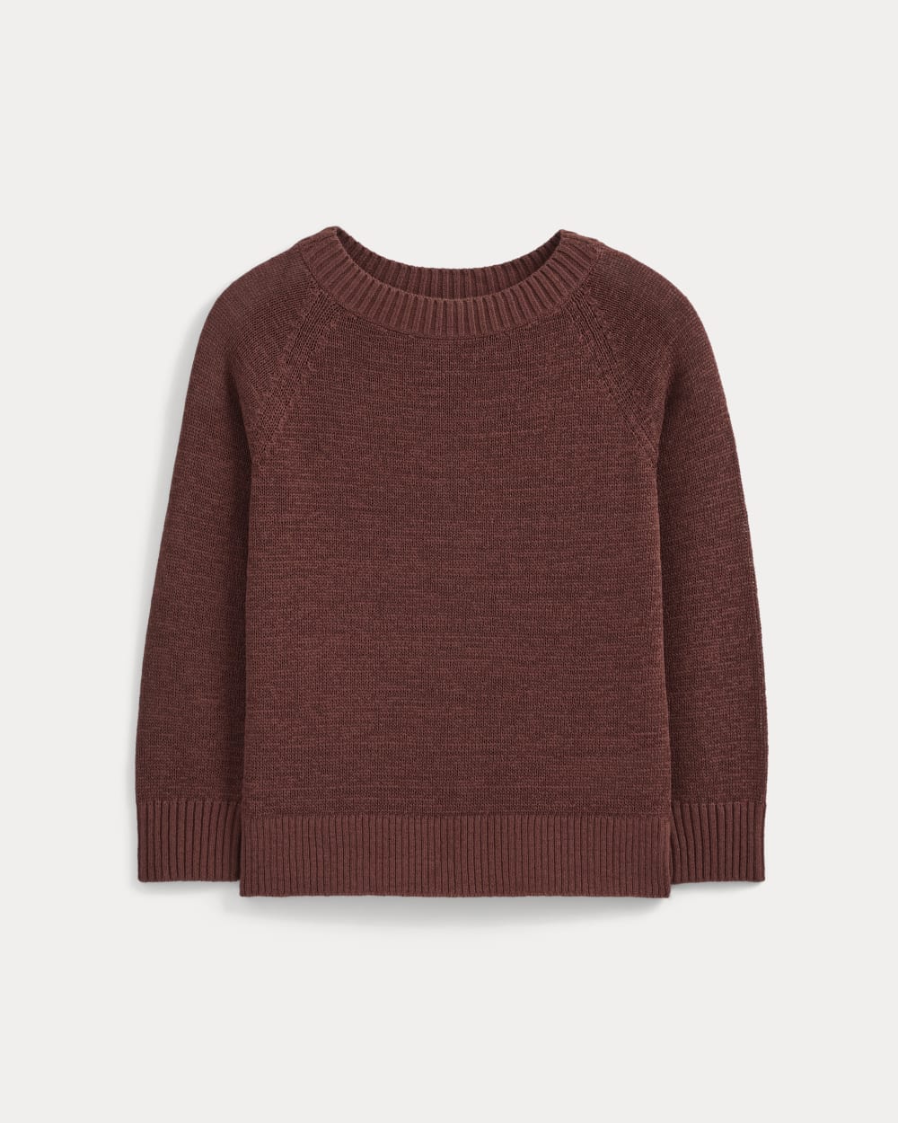 womens-wide-neck-crew-sweater-tape-yarn-henna-red | alt