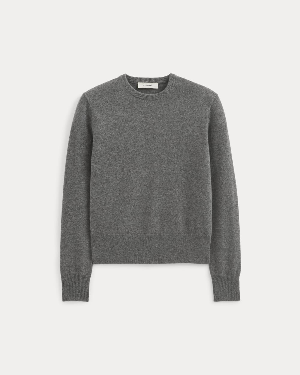 womens-cashmere-slim-crew-sweater-heather-charcoal | alt