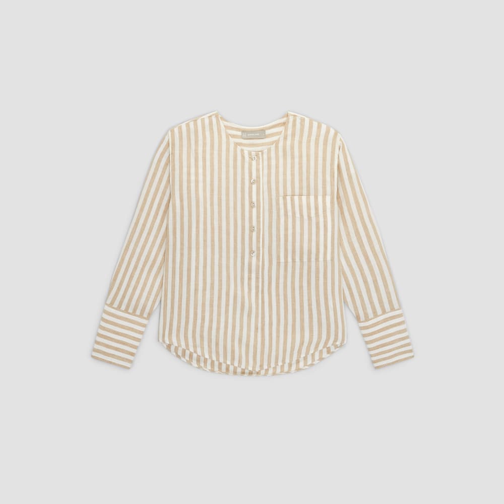 womens-linen-popover-shirt-bone-caramel | alt