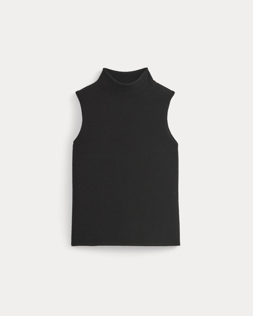 womens-cashmere-funnel-neck-tank-black | alt