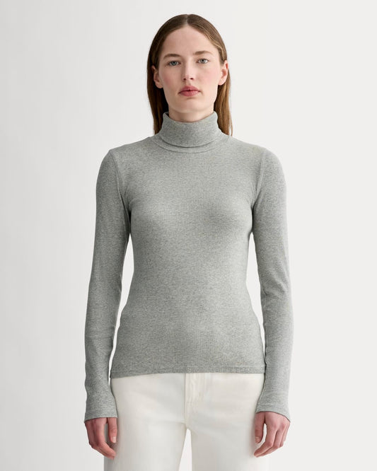 womens-supima-rib-turtleneck-heathered-grey | primary