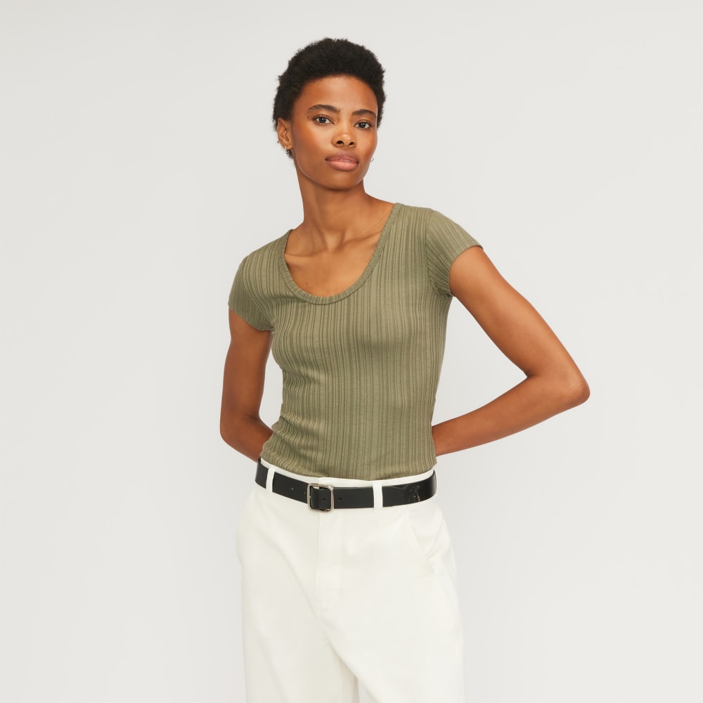 womens-rib-soft-knit-scoop-neck-tee-kalamata | primary