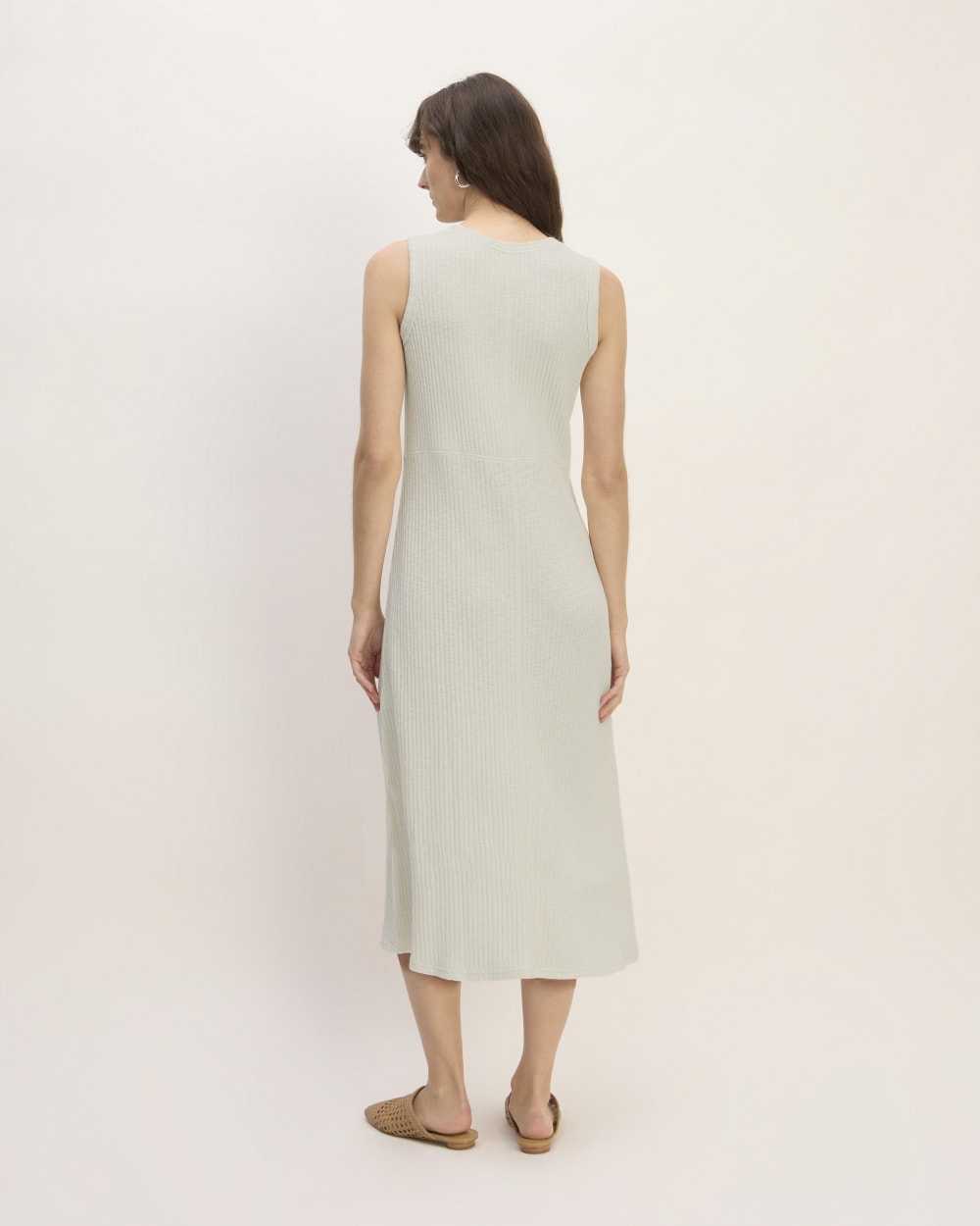 The Rib-Knit A-Line Tank Dress | Bone Everlane The Rib-Knit A-Line Tank Dress | Bone Everlane