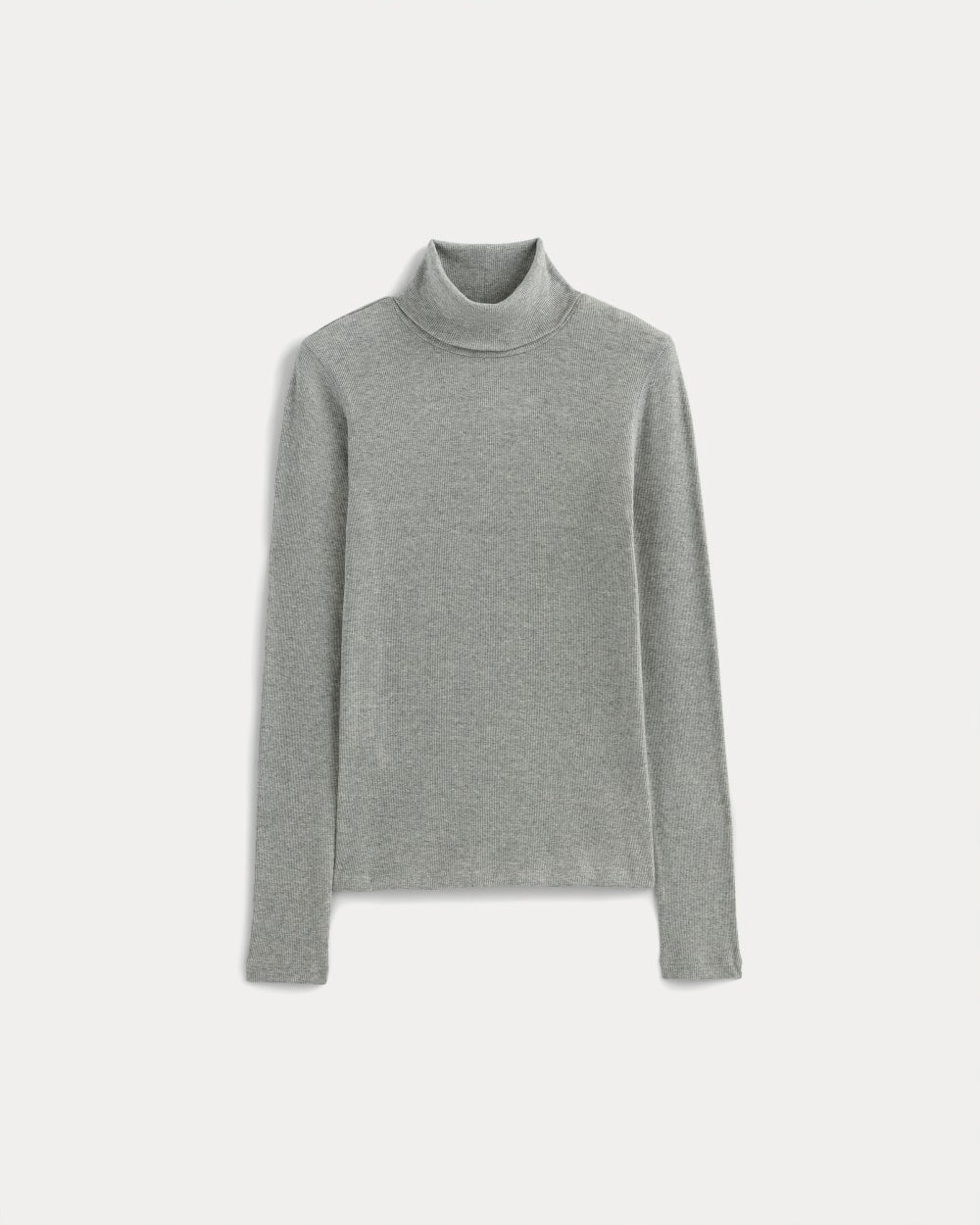 The Luxe Rib Turtleneck | Washed Heathered Grey – Everlane
