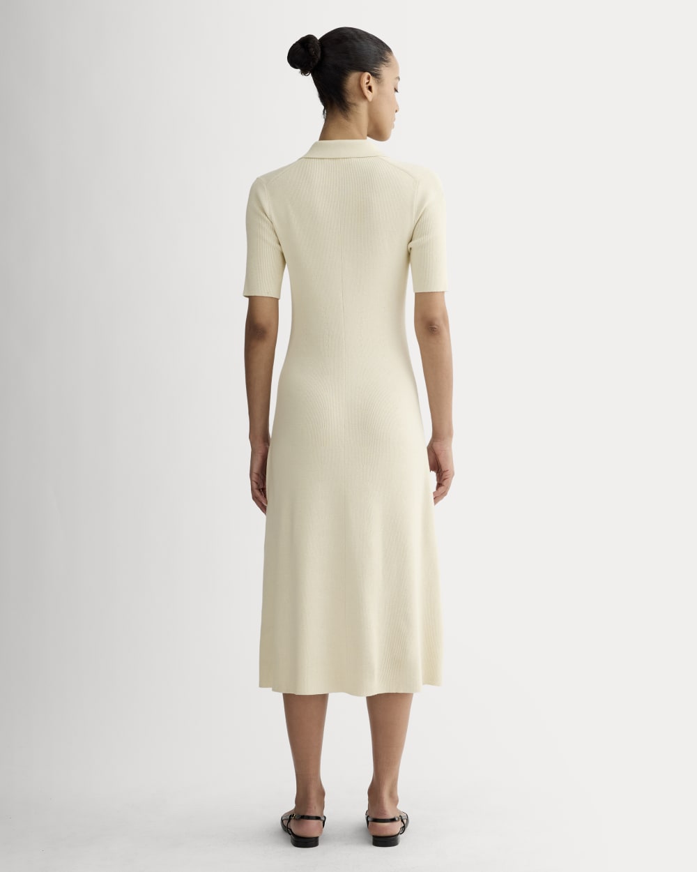 Everlane Knit Polo Dress In Birch, Size XXL, Cotton/Viscose Everlane Knit Polo Dress In Birch, Size XXL, Cotton/Viscose