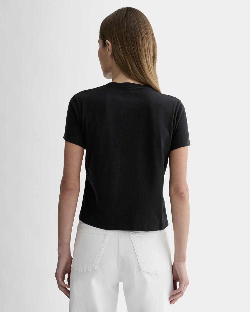 The Box-Cut Tee in Essential Cotton | Black | Pocket – Everlane