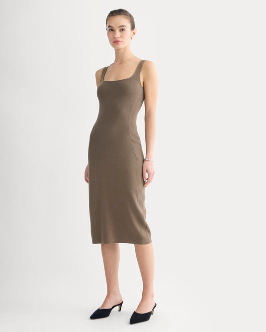 womens-knit-square-neck-midi-dress-deep-taupe | primary