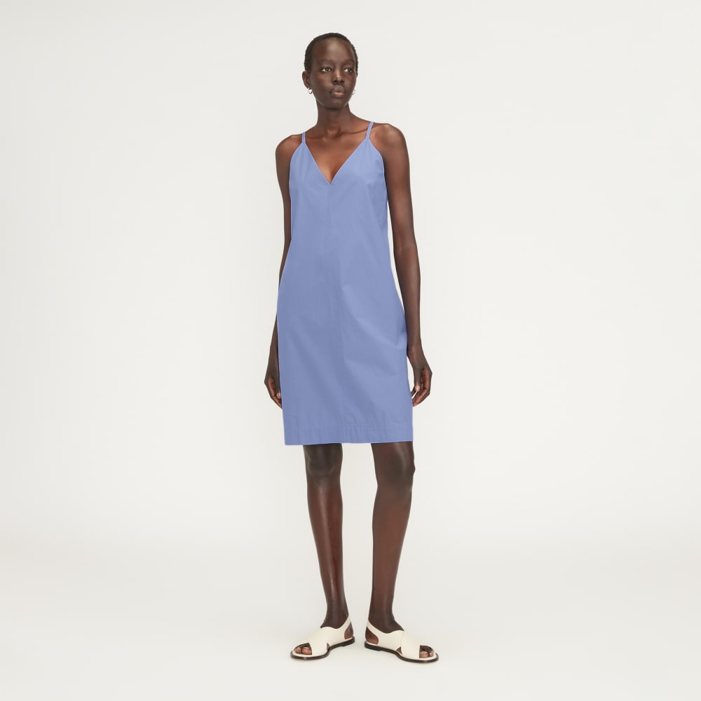 womens-poplin-slip-dress-cornflower-blue | primary