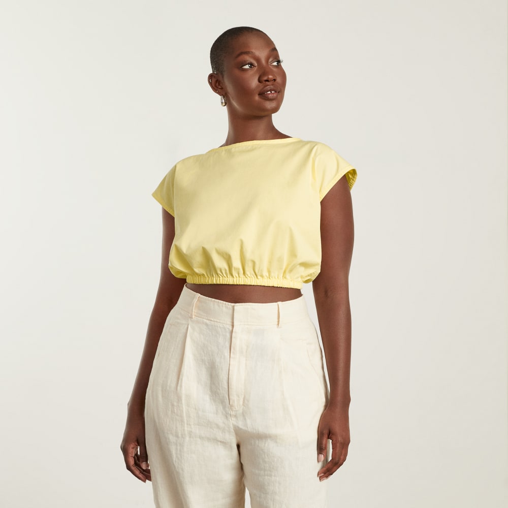 womens-bubble-top-pastel-yellow | primary