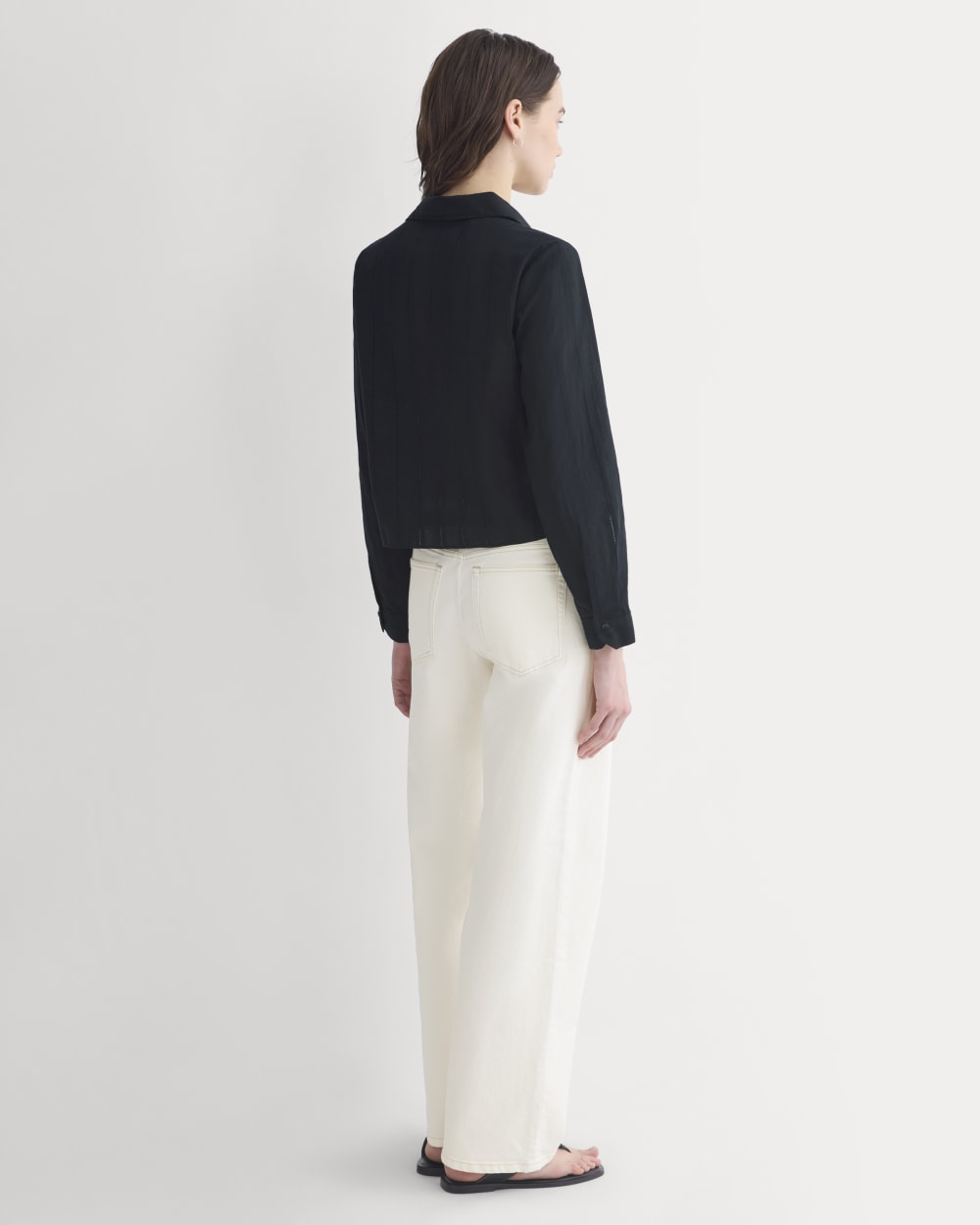 womens-textured-mini-collar-shirt-black