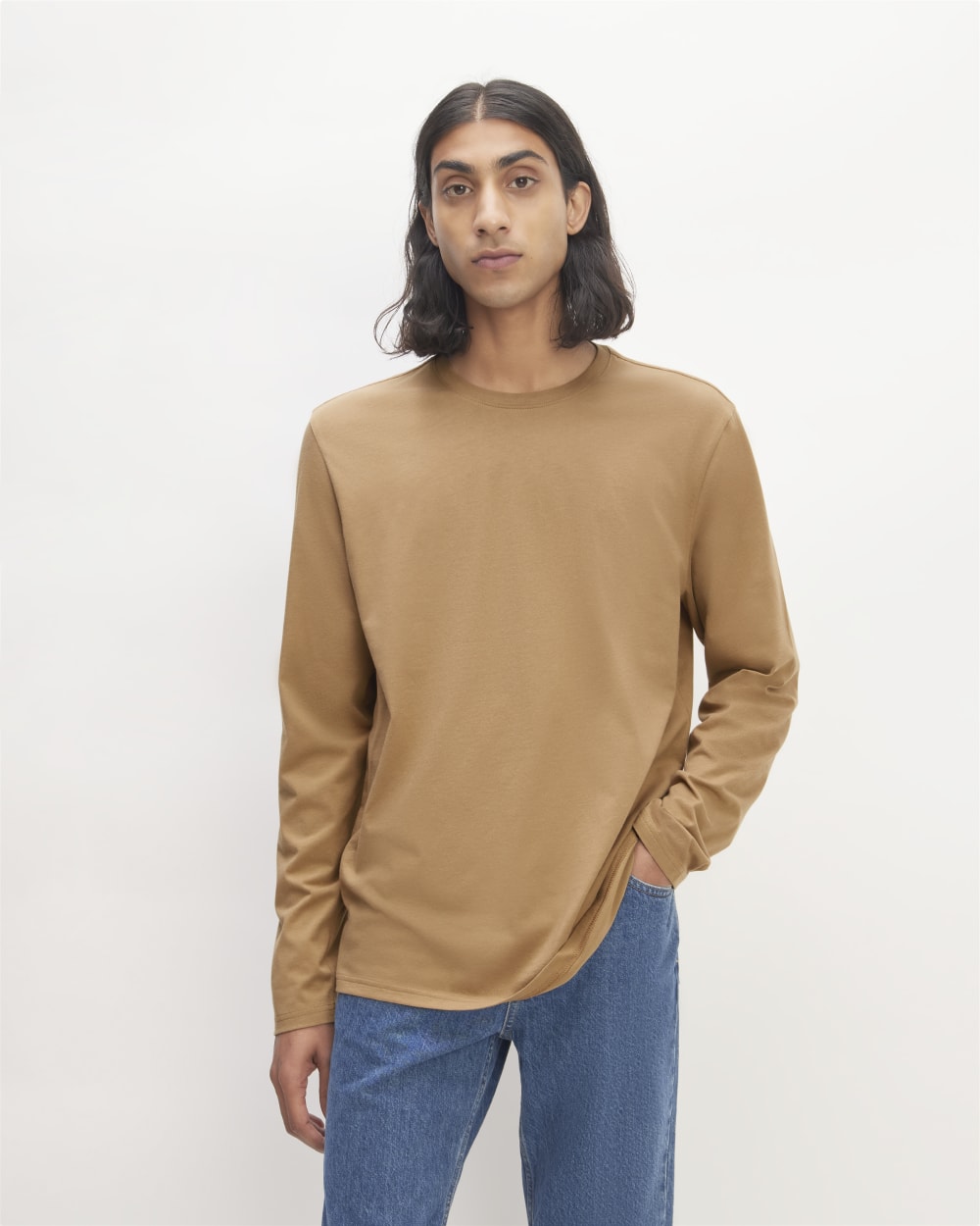 mens-essential-organic-ls-tee-uniform-toasted-coconut | primary