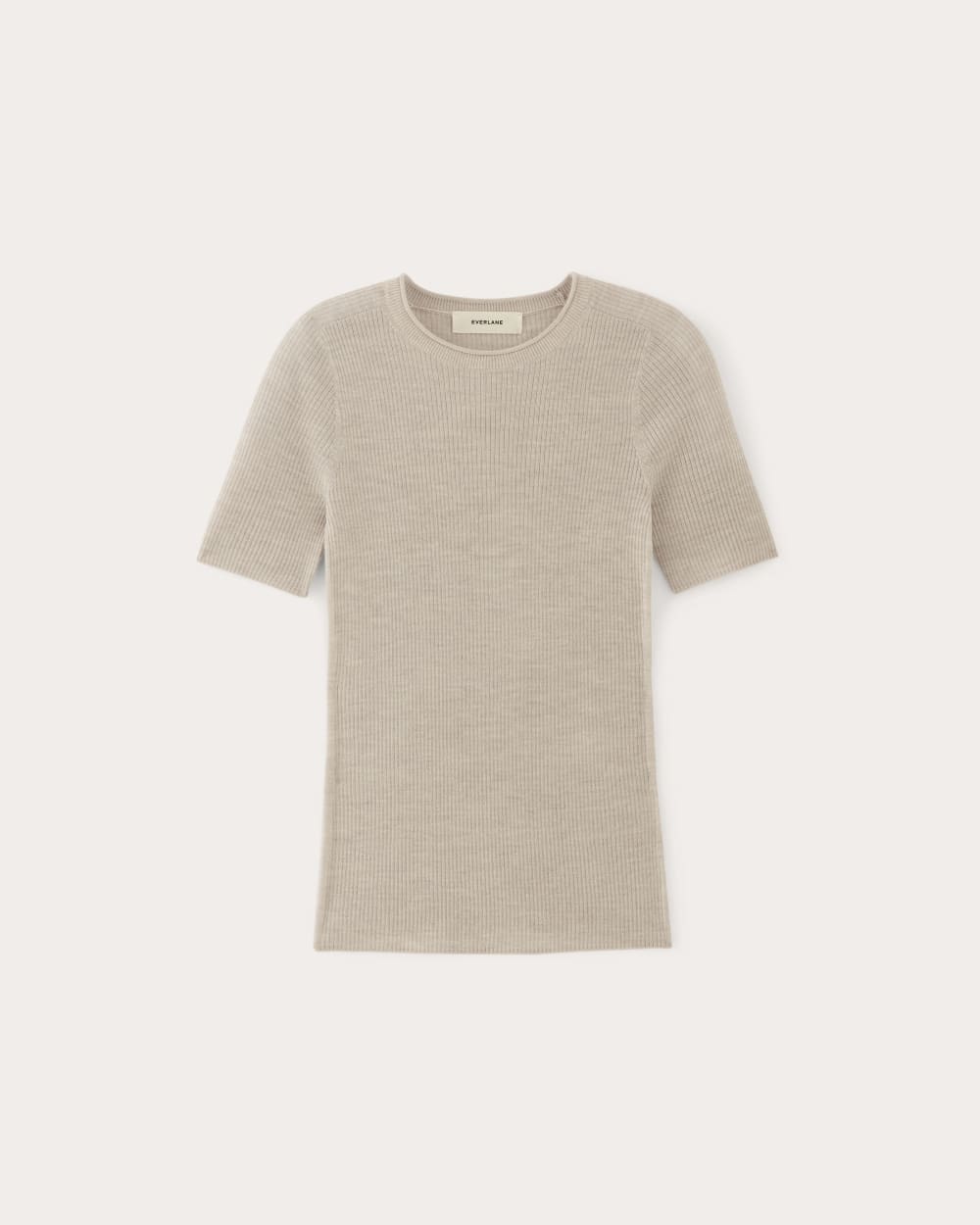 The Sweater Tee in Ultrasoft Merino | Heather Oatmeal – Everlane