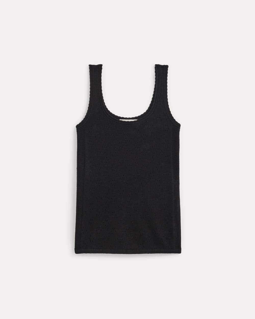 womens-lace-trimmed-tank-in-fine-linen-black | alt