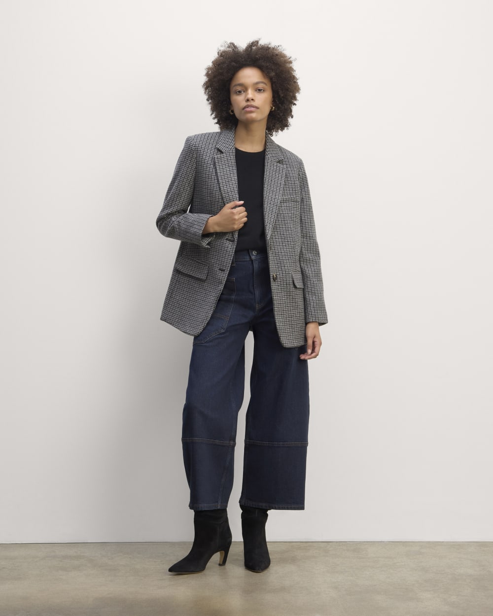 The Oversized Blazer in Wool | Gray Houndstooth – Everlane