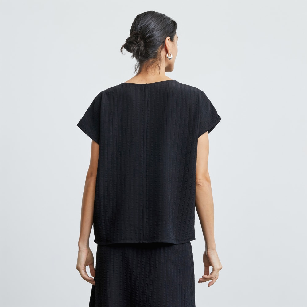 womens-city-stripe-v-neck-top-black